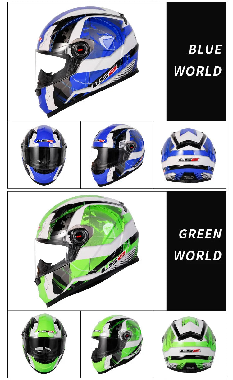 LS2 FF358 Full Face Motorcycle Helmet LS2 motocross racing helmets ECE certification