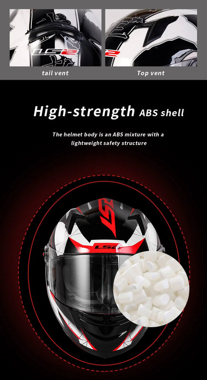 LS2 FF358 Full Face Motorcycle Helmet LS2 motocross racing helmets ECE certification