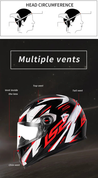 LS2 FF358 Full Face Motorcycle Helmet LS2 motocross racing helmets ECE certification