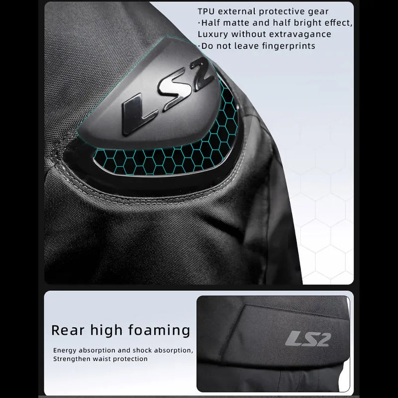 Alkuperäinen LS2-moottoripyörätakki LS2 ZOOM Talvi Lämmin Vedenpitävä  Hengittävä Moottoripyörätakki Miehille ja Naisille CE Certificate 