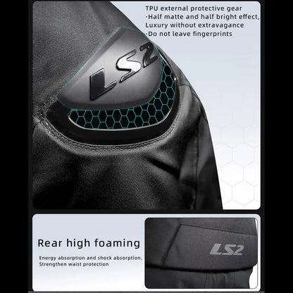 Alkuperäinen LS2-moottoripyörätakki LS2 ZOOM Talvi Lämmin Vedenpitävä  Hengittävä Moottoripyörätakki Miehille ja Naisille CE Certificate 