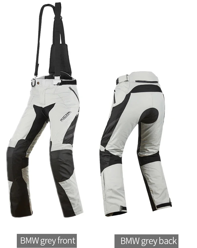RICHA Moottoripyöräpuku Talveen - CE-Suojattu Vedenpitävä Takki ja Housut
