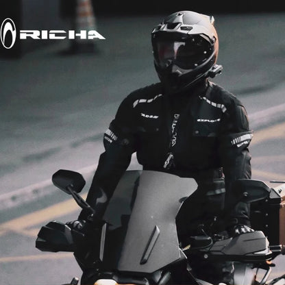RICHA Moottoripyöräpuku Talveen - CE-Suojattu Vedenpitävä Takki ja Housut