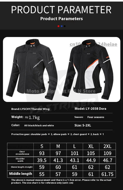 LYSCHY Women's Motorcycle Jacket