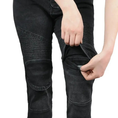 Women's Motorcycle Jeans for All-Year Riding - Classic Style with CE Protection