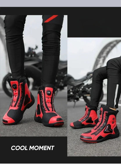 JG-Wolf Waterproof Motorcycle Boots Men Women Off-road Adventure Motorbike Boots Casual Riding Shoes Leather Motorcyclist Shoes