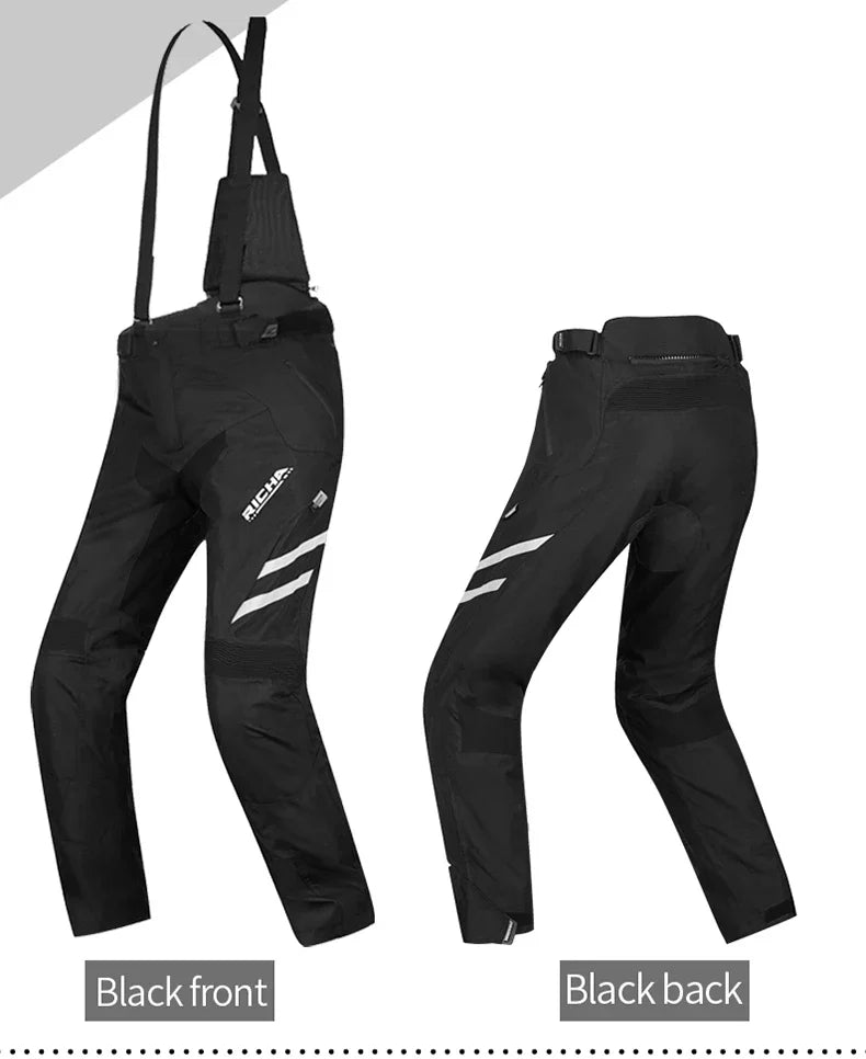 RICHA Moottoripyöräpuku Talveen - CE-Suojattu Vedenpitävä Takki ja Housut