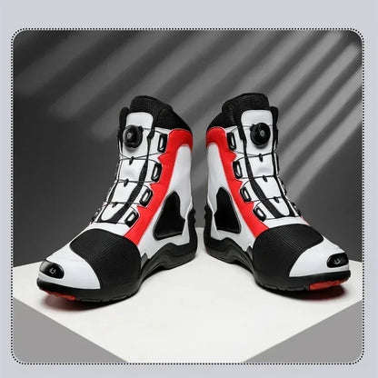 JG-Wolf Waterproof Motorcycle Boots Men Women Off-road Adventure Motorbike Boots Casual Riding Shoes Leather Motorcyclist Shoes