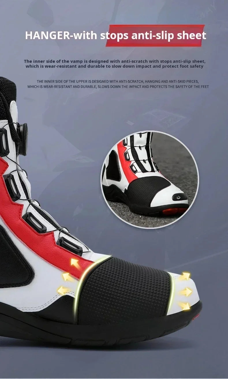 JG-Wolf Waterproof Motorcycle Boots Men Women Off-road Adventure Motorbike Boots Casual Riding Shoes Leather Motorcyclist Shoes