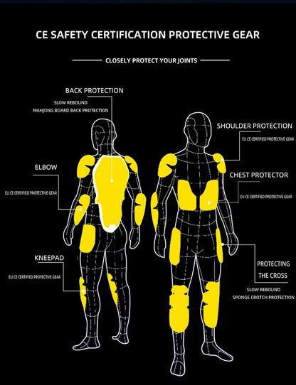 RICHA Moottoripyöräpuku Talveen - CE-Suojattu Vedenpitävä Takki ja Housut