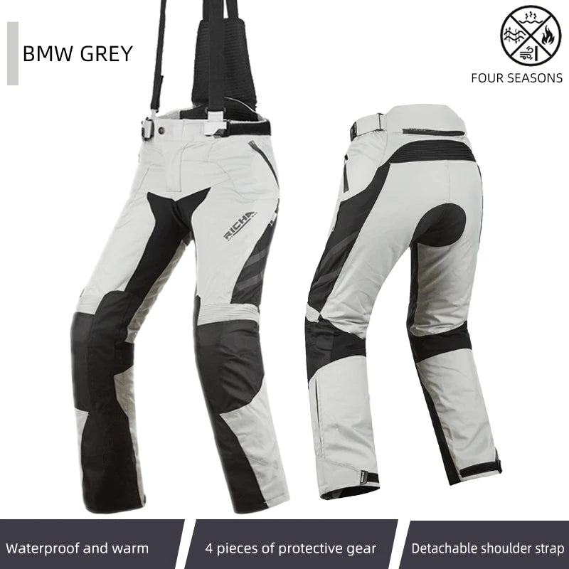 RICHA Moottoripyöräpuku - CE-Suojattu Vedenpitävä 10000mm Takki ja Housut