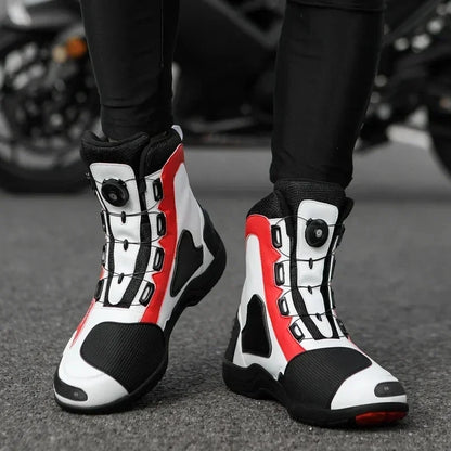 JG-Wolf Waterproof Motorcycle Boots Men Women Off-road Adventure Motorbike Boots Casual Riding Shoes Leather Motorcyclist Shoes