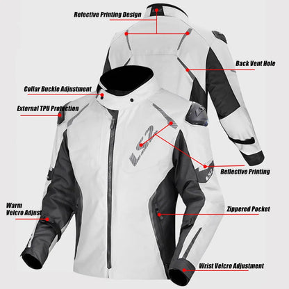 Alkuperäinen LS2-moottoripyörätakki LS2 ZOOM Talvi Lämmin Vedenpitävä  Hengittävä Moottoripyörätakki Miehille ja Naisille CE Certificate 