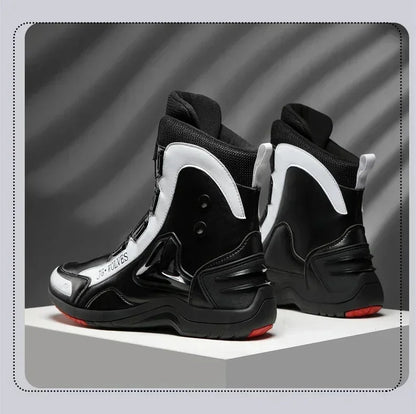 JG-Wolf Waterproof Motorcycle Boots Men Women Off-road Adventure Motorbike Boots Casual Riding Shoes Leather Motorcyclist Shoes