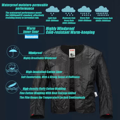 Alkuperäinen LS2-moottoripyörätakki LS2 ZOOM Talvi Lämmin Vedenpitävä  Hengittävä Moottoripyörätakki Miehille ja Naisille CE Certificate 