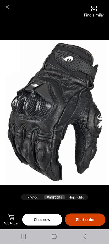 Furigan Leather Motorcycle Gloves